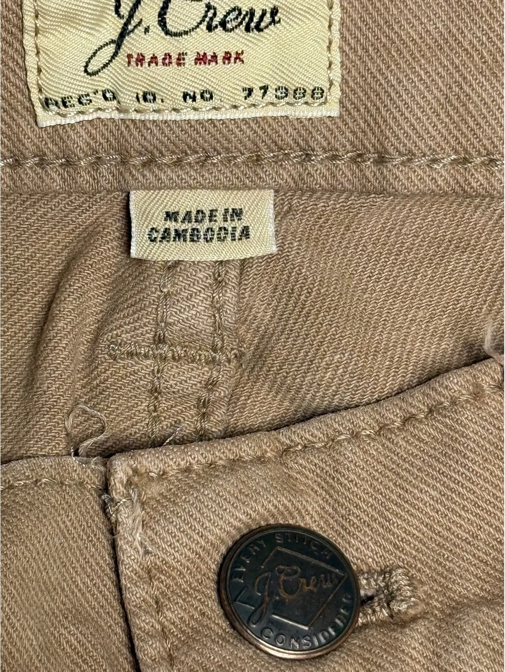 J.Crew Style 484 Slim Trousers in Brown, Waist 31, Length 32